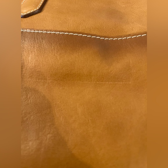 CAVALCANTI  Burnished Italian Leather Satchel Crossbody Tote Bag NEW - Picture 7 of 11